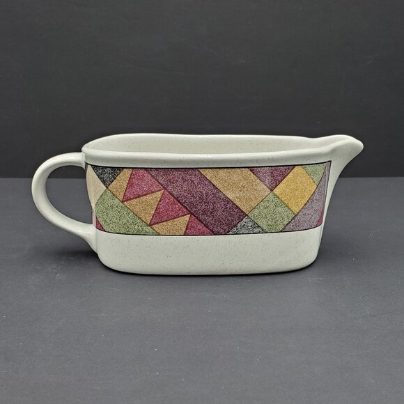 Studio Nova Palm Desert Gravy Boat Multicolor Geometric Southwest Sauce Boat - Picture 3 of 6